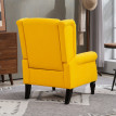 Fauteuil Florvavik style français velours salon bureau jaune
