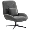 Fauteuil pivotant Felreal en chenille avec coussin lombaire Gris foncé