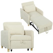 Kalas fauteuil lit convertible 3 en 1 beige