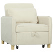 Kalas fauteuil lit convertible 3 en 1 beige