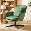 Fauteuil de salon Terelas pivotant velours vert