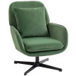 Fauteuil de salon Terelas pivotant velours vert