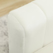Fauteuil Zeliora velours rembourré accoudoirs crème