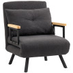 Canapé lit Rosea fauteuil convertible 4 en 1 dossier réglable gris