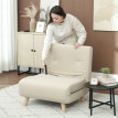 Fauteuil Rivon pliant convertible relaxation beige