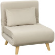Fauteuil Rivon pliant convertible relaxation beige