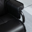 Montio Fauteuil de relaxation pivotant inclinable repose-pieds noir