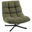 Fauteuil Felon pivotant lounge chenille déperlante acier Vert