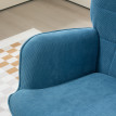 Fauteuil Ralane relax en cordon avec repose pieds bleu