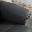 Fauteuil inclinable Aubrio avec repose-pieds pivotant similicuir Gris foncé