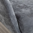 Fauteuil Berio lounge avec repose pieds dossier haut gris