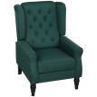Fauteuil à oreilles Verora fauteuil relax rembourré vert foncé