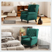 Fauteuil à oreilles Verora fauteuil relax rembourré vert foncé