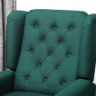 Fauteuil à oreilles Verora fauteuil relax rembourré vert foncé