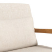 Fauteuil à bascule Marilena design rétro confort beige naturel