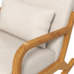 Fauteuil à bascule Marilena design rétro confort beige naturel