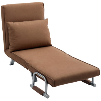 Fauteuil lit Ralarer convertible dossier réglable marron