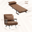 Fauteuil lit Ralarer convertible dossier réglable marron
