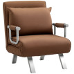 Fauteuil lit Ralarer convertible dossier réglable marron