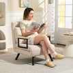 Fauteuil Convertible Helena Canapé Lit 4 en 1 Dossier Réglable Beige