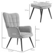 Fauteuil de relaxation Galos avec repose-pieds velours gris