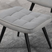 Fauteuil de relaxation Galos avec repose-pieds velours gris