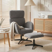 Fauteuil Deliel pivotant relax réglable repose pieds gris