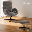 Fauteuil Deliel pivotant relax réglable repose pieds gris