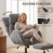 Fauteuil Deliel pivotant relax réglable repose pieds gris