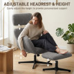 Fauteuil Deliel pivotant relax réglable repose pieds gris
