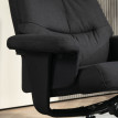Fauteuil Palena inclinable pivotant avec repose pieds velours noir