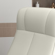 Fauteuil TV Jaria inclinable pivotant repose-pieds microfibre Blanc crème