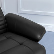 Fauteuil Valis relax rotatif repose pieds microfibre noir