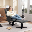 Fauteuil relaxant Jararas pivotant inclinable gris