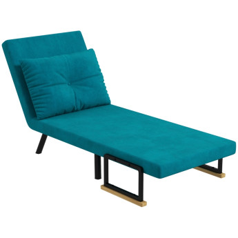 Fauteuil lit Elriria 3 en 1 réglable coussin bleu foncé