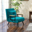 Fauteuil lit Elriria 3 en 1 réglable coussin bleu foncé
