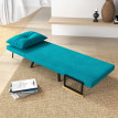Fauteuil lit Elriria 3 en 1 réglable coussin bleu foncé