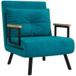 Fauteuil lit Elriria 3 en 1 réglable coussin bleu foncé