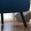 Fauteuil-lit Lorier convertible inclinable velours bleu