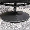Fauteuil relax Pereo inclinable repose-pieds simili cuir noir
