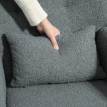 Calrio chaise à bascule confortable coussin lombaire antidérapante gris