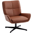 Fauteuil Calian pivotant fauteuil de lecture PU marron