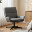 Fauteuil Beranet pivotant rembourré PU gris
