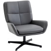 Fauteuil Beranet pivotant rembourré PU gris