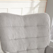Fauteuil à bascule Esta vintage rembourré gris clair
