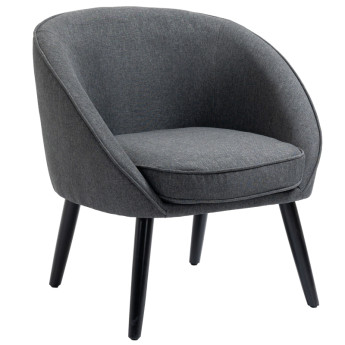 Fauteuil d appoint Camarora fauteuil de salon rembourré gris