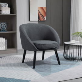 Fauteuil d appoint Camarora fauteuil de salon rembourré gris