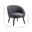 Fauteuil d appoint Camarora fauteuil de salon rembourré gris
