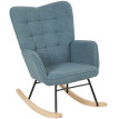 Fauteuil à bascule Dorot ergonomique confortable bleu clair