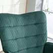 Chaise à bascule Rivrio confort rembourré hêtre vert foncé